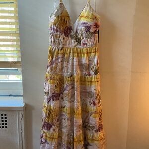 Guess Women's Tropical Print Maxi Dress - Size 10 - NWT